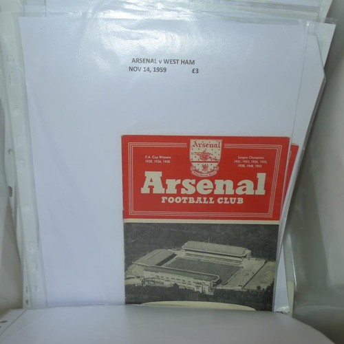 8198 - 1 box containing a quantity of Arsenal football programmes mainly from the 1950s and 1960s. There ar... 