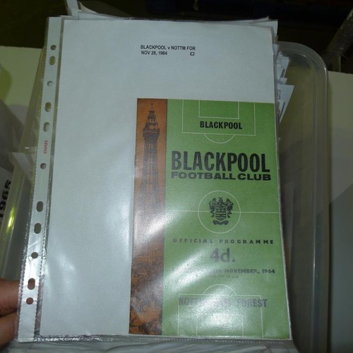 8199 - 1 box containing a quantity of various football programmes mainly from the 1950s and 1960s. Clubs in... 