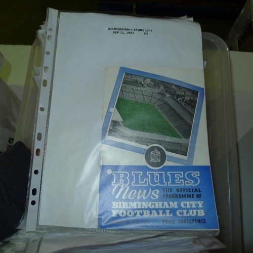 8199 - 1 box containing a quantity of various football programmes mainly from the 1950s and 1960s. Clubs in... 