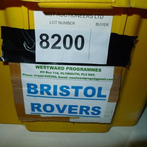 8200 - 1 box containing a quantity of Bristol Rovers and various other clubs football programmes mainly fro... 