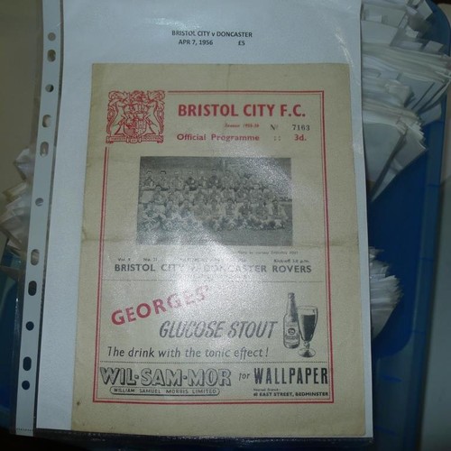 8201 - 1 box containing a quantity of Bristol City and various other clubs football programmes mainly from ... 