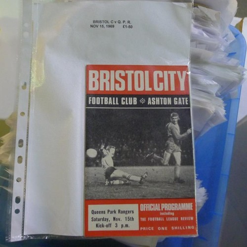 8201 - 1 box containing a quantity of Bristol City and various other clubs football programmes mainly from ... 