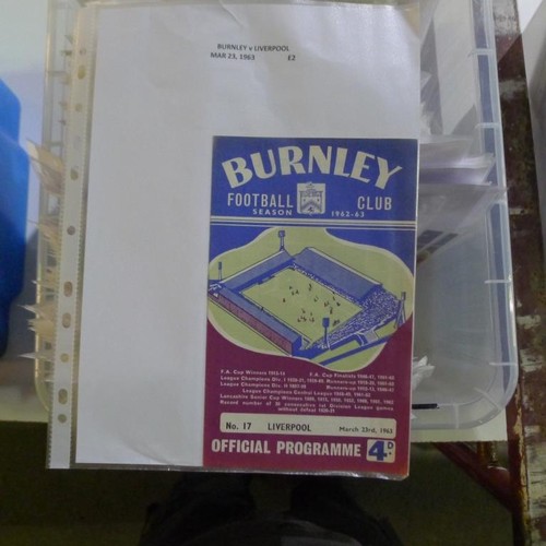 8202 - 1 box containing a quantity of various football programmes mainly from the 1950s and 1960s. Clubs in... 