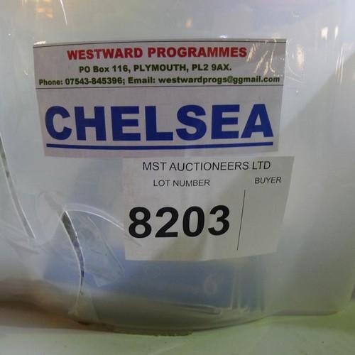 8203 - 1 box containing a quantity of Chelsea football programmes mainly from the 1950s and 1960s. There ar... 