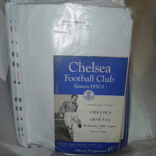 8203 - 1 box containing a quantity of Chelsea football programmes mainly from the 1950s and 1960s. There ar... 