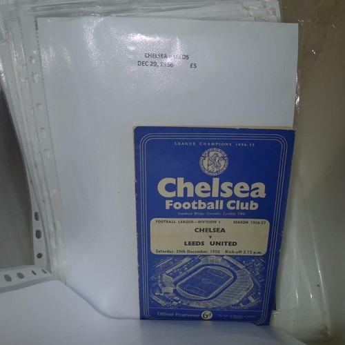 8203 - 1 box containing a quantity of Chelsea football programmes mainly from the 1950s and 1960s. There ar... 