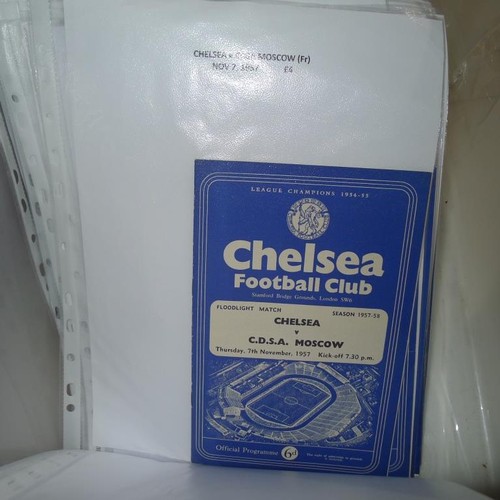 8203 - 1 box containing a quantity of Chelsea football programmes mainly from the 1950s and 1960s. There ar... 