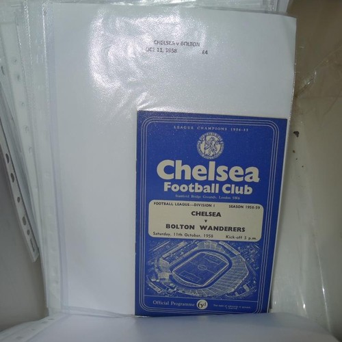 8203 - 1 box containing a quantity of Chelsea football programmes mainly from the 1950s and 1960s. There ar... 