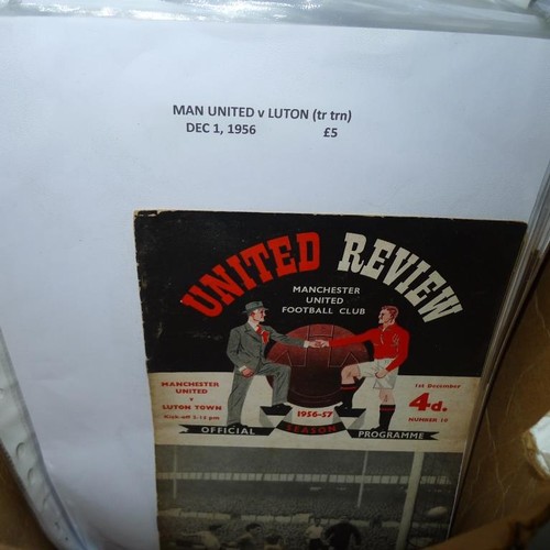 8204 - 1 box containing a quantity of Manchester United football programmes mainly from the 1950s and 1960s... 