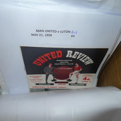 8204 - 1 box containing a quantity of Manchester United football programmes mainly from the 1950s and 1960s... 