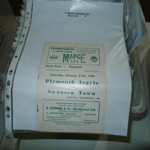 8206 - 1 box containing a quantity of Plymouth Argyle football programmes mainly from the 1950s, 1960s and ... 