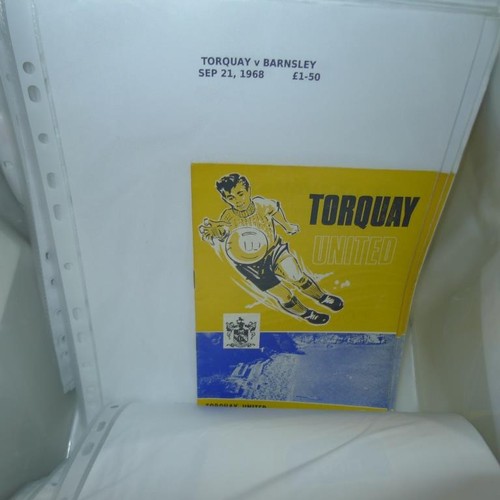 8209 - 1 box containing a quantity of Torquay United and Exeter City football programmes mainly from the 19... 