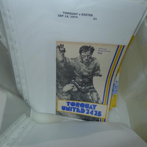 8209 - 1 box containing a quantity of Torquay United and Exeter City football programmes mainly from the 19... 