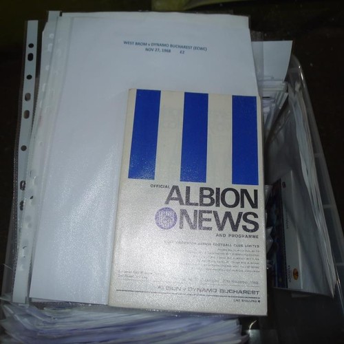 8216 - 1 box containing a quantity of various Europeans Cup  football programmes mainly from the 1960s onwa... 