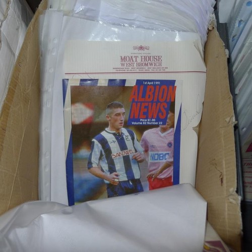 8217 - 5 boxes containing a quantity of various football programmes mainly from the 1960s onwards. Clubs in... 