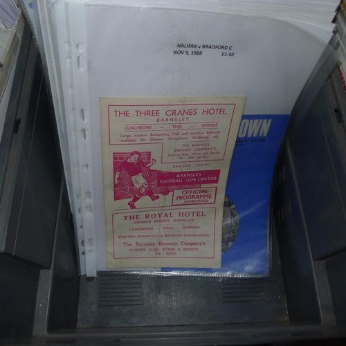 8217 - 5 boxes containing a quantity of various football programmes mainly from the 1960s onwards. Clubs in... 