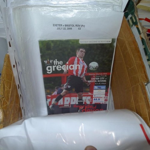 8217 - 5 boxes containing a quantity of various football programmes mainly from the 1960s onwards. Clubs in... 