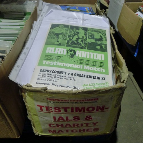 8140 - 1 pallet containing a large quantity of various football programmes including testimonials / charity... 