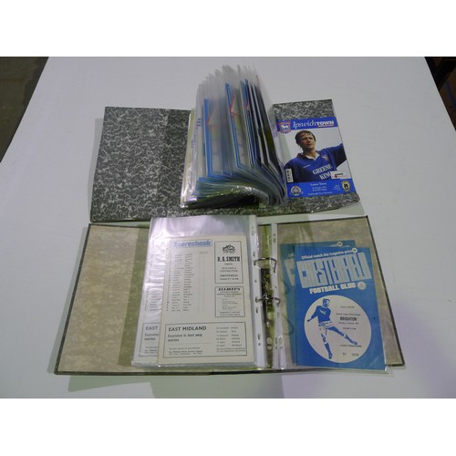 8136 - 1 pallet containing a large quantity of various football programmes and 5 black lever arch files con... 