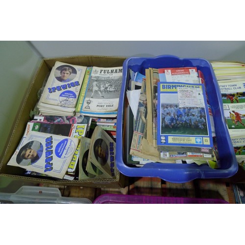 8153 - 1 pallet containing a large quantity of various football programmes and 1 black lever arch file cont... 