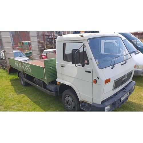 5430 - MAN 8.100 7.5 ton Recovery /flatbed truck Reg: F754 OWS 1st Reg 1988. 123,358 Kms,  Winch ramps etc.... 