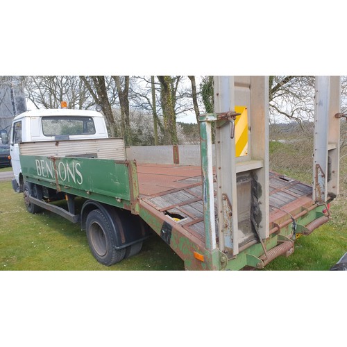 5430 - MAN 8.100 7.5 ton Recovery /flatbed truck Reg: F754 OWS 1st Reg 1988. 123,358 Kms,  Winch ramps etc.... 