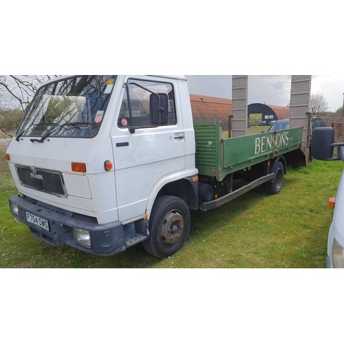 5430 - MAN 8.100 7.5 ton Recovery /flatbed truck Reg: F754 OWS 1st Reg 1988. 123,358 Kms,  Winch ramps etc.... 