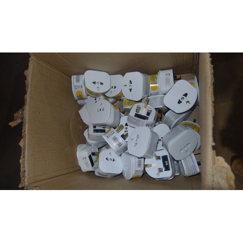 4017 - 1 box containing a quantity of Status Inter Continental travel adaptor plugs and 1 box containing a ... 