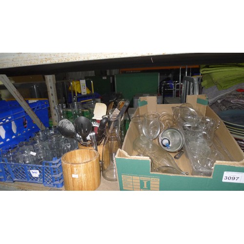 1065 - A quantity of various catering related items including glasses, utensils, crockery etc. Contents of ... 