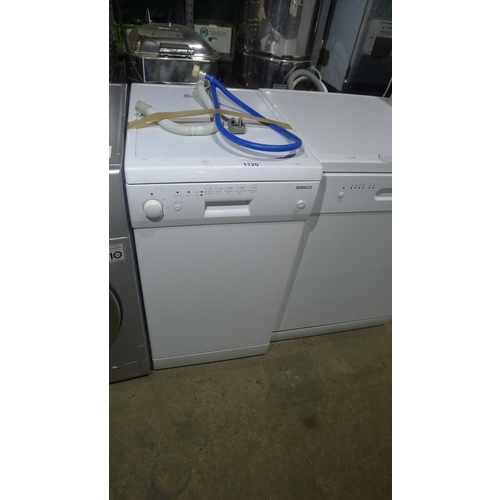 1120 - A slimline white dishwasher by Beko type DE2541FW - 240v trade