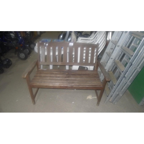 2088 - 1 wooden garden bench approx 120cm wide