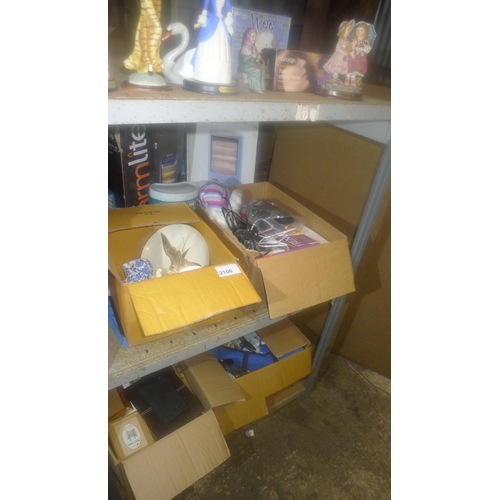 2106 - A quantity of various items including a George ceramic hair straightener, ornaments, photo frames, 2... 