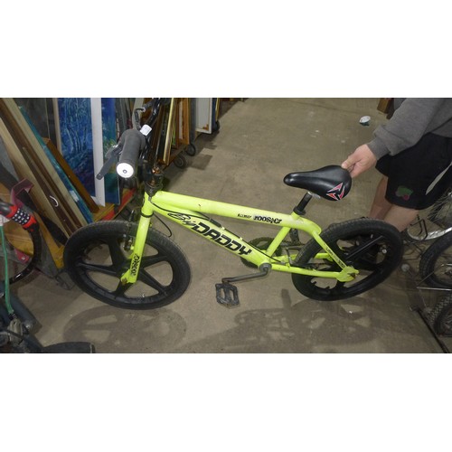 2083 - A neon yellow big daddy rooster BMX bike with mag wheels 20