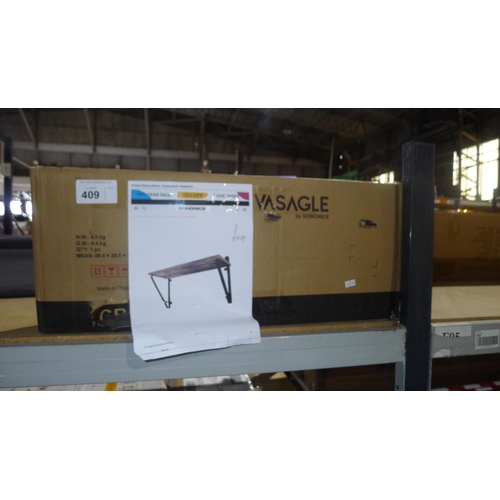 409 - 1 Songmics Visagle floating shelf type LCR01BX RRP £19. Boxed and requires assembly