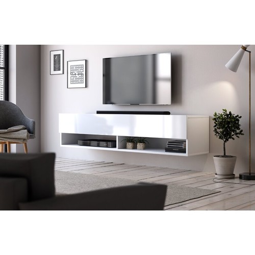 379 - 1 Mercury Row Dolton wall hung TV stand for TVs up to 60 inches RRP £89. Boxed and requires assembly