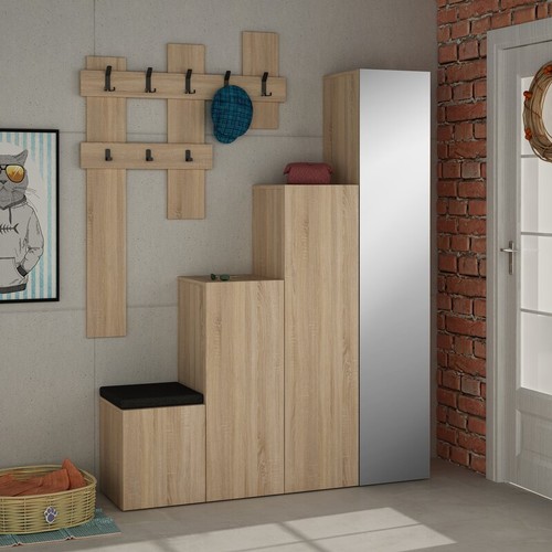 380 - A Zipcode Design three piece hallway set RRP £259. Supplied in three boxes (on two shelves) and requ... 