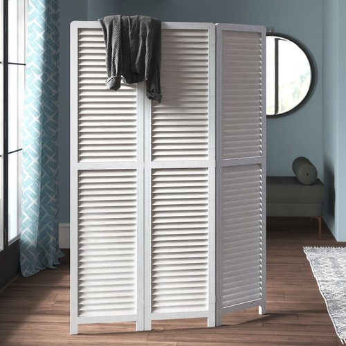 384 - 1 Alina 3-panel wood folding room divider approx 120cm x 170cm RRP £119. Boxed and requires assembly