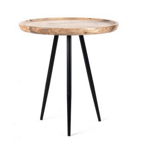 415 - 1 MH London Chervey Mango wood tri pin leg side table RRP £70. Boxed and requires assembly