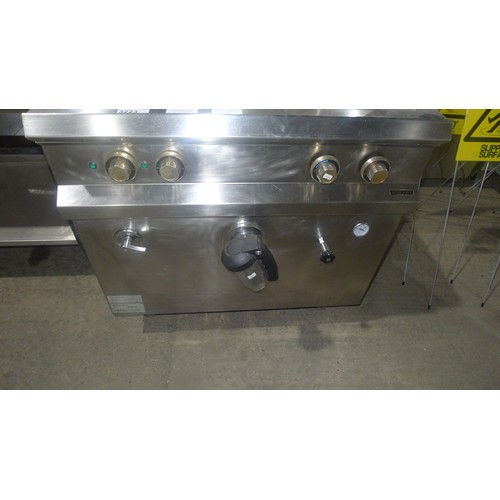 3223 - A large commercial stainless steel boiling/cooking pot with large front release tap by Hobart type B... 