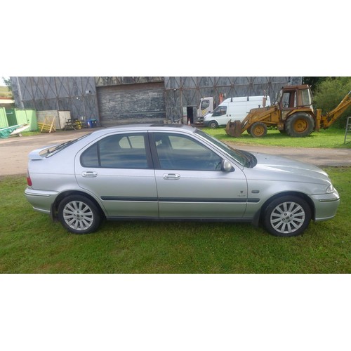 781 - Rover 45 IXL 16v 5dr hatch silver, Reg WJ03 SYY, 01/03/2003, 5 sp manual petrol 1796cc, Mileage 31,0... 