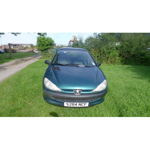 780 - Peugeot 206 LX D, 5 dr hatch reg S284 NCF, 30/10/1998, 5sp manual Diesel 1868cc, Mileage 104,195' Mo... 