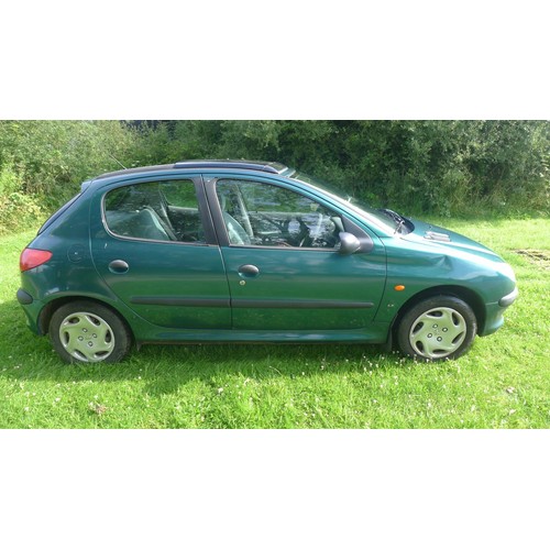 780 - Peugeot 206 LX D, 5 dr hatch reg S284 NCF, 30/10/1998, 5sp manual Diesel 1868cc, Mileage 104,195' Mo... 