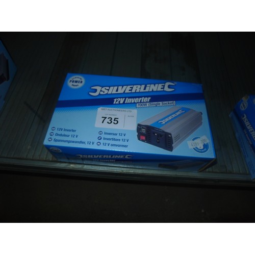 735 - 1 Silverline 12v inverter, 700w (single socket)