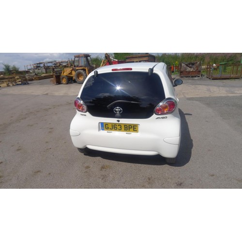 782 - Toyota Aygo Move With Style VVT-I 5dr hatch, Reg GJ63 BPE, 1st reg 30/09/2013, 5 sp manual petrol 99... 