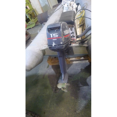 753 - Avon Rover 3.10 RIB with 15hp Yamaha 2 stroke engine, fuel tank etc. will require overhaul as it has... 