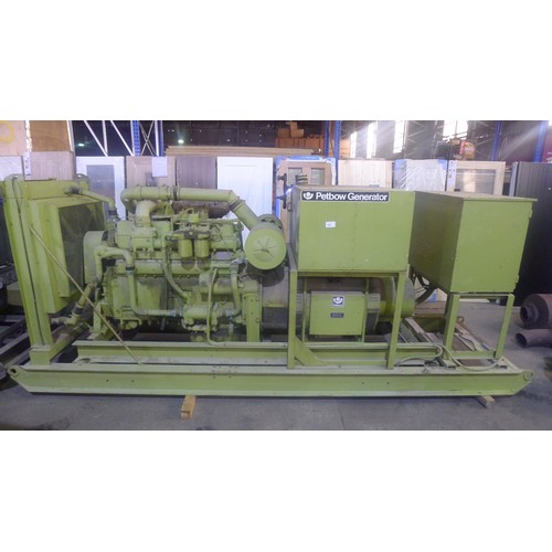 757 - Large skid mounted Petbow standby Generator  Type 150R53, S/n 41614 Rolls Royce C Range 6 cyl Diesel... 