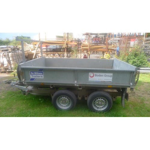 758 - Ifor Williams Tipping Trailer 8ft x 5ft Mod TT85G, 2700KGs, Twin Axle, recent overhaul with new tyre... 