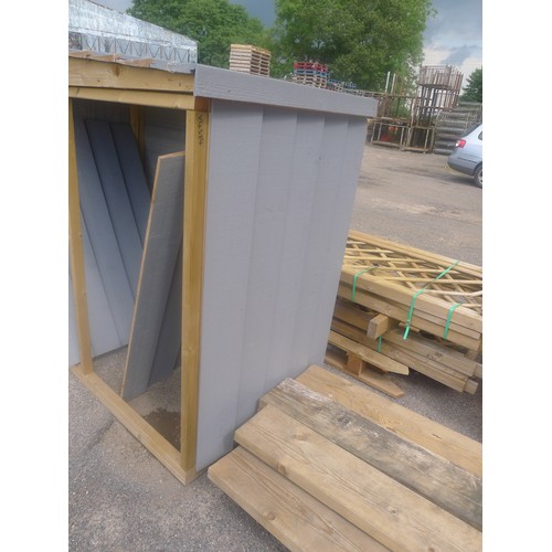 579 - 1 double bin store approx 162cm w x 88.5cm d x 141cm high - Please note that the doors require fitti... 