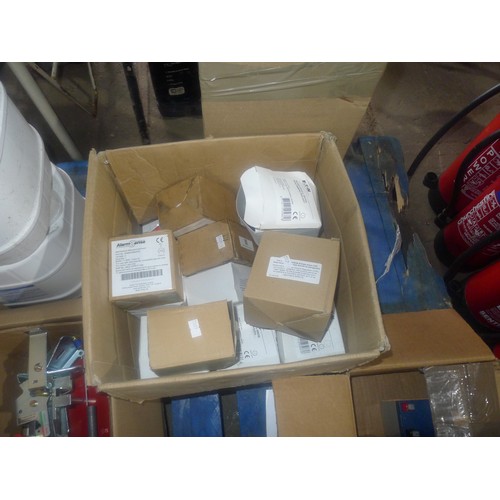 178 - 1 pallet containing various fire fighting  items including 2 Ansul fire suppression kits, 4 fire ala... 