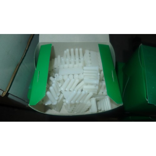 3022 - A quantity of soft block anchors and white nail plugs. Contents of 1 shelf